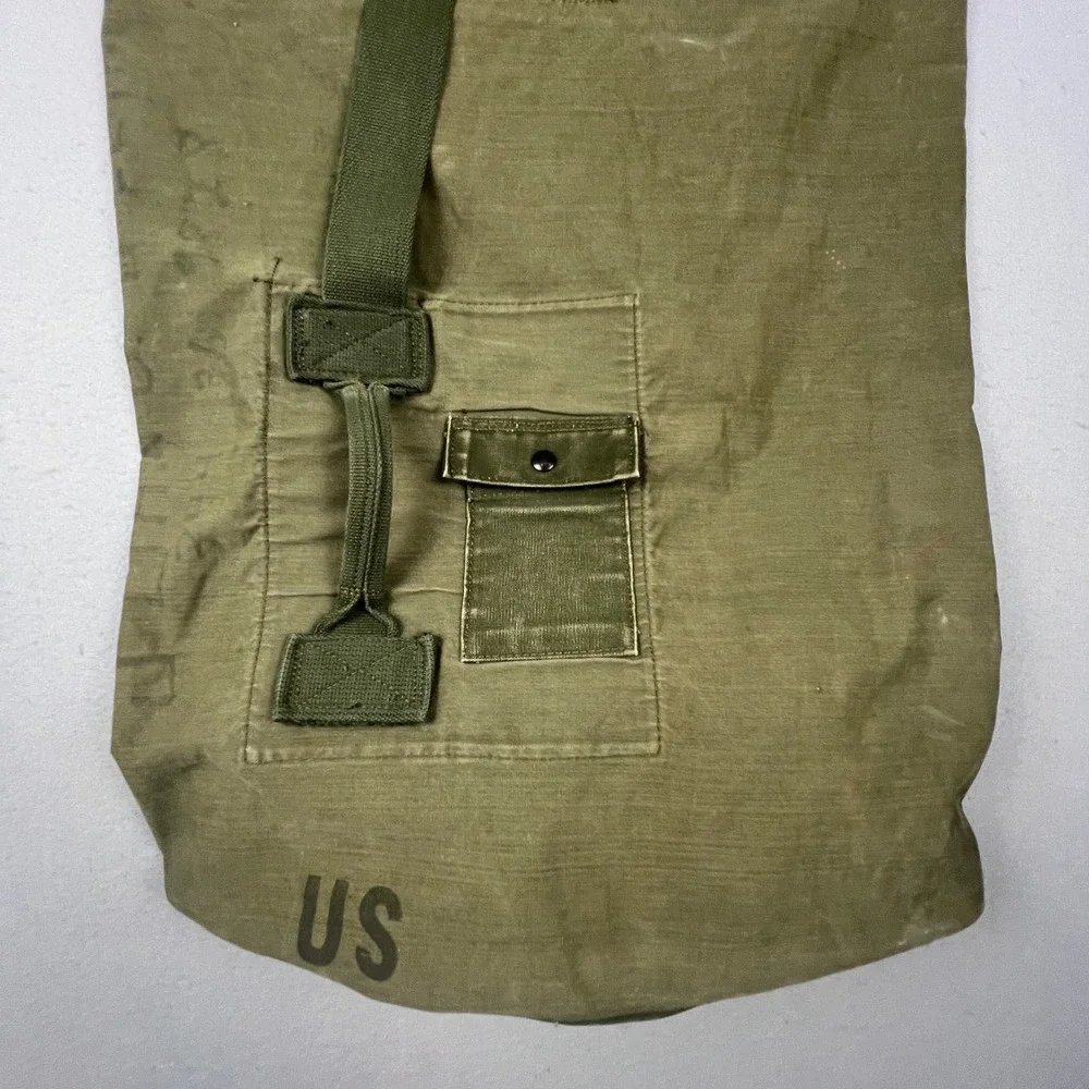 Military‎ Duffel Bag Olive Green Canvas US Army Vintage Gear Barracks Bag OD